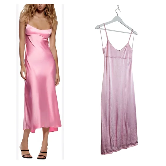 strapless open back dress Misty Rose Corset Midi Dress with Contrast Details main image 0